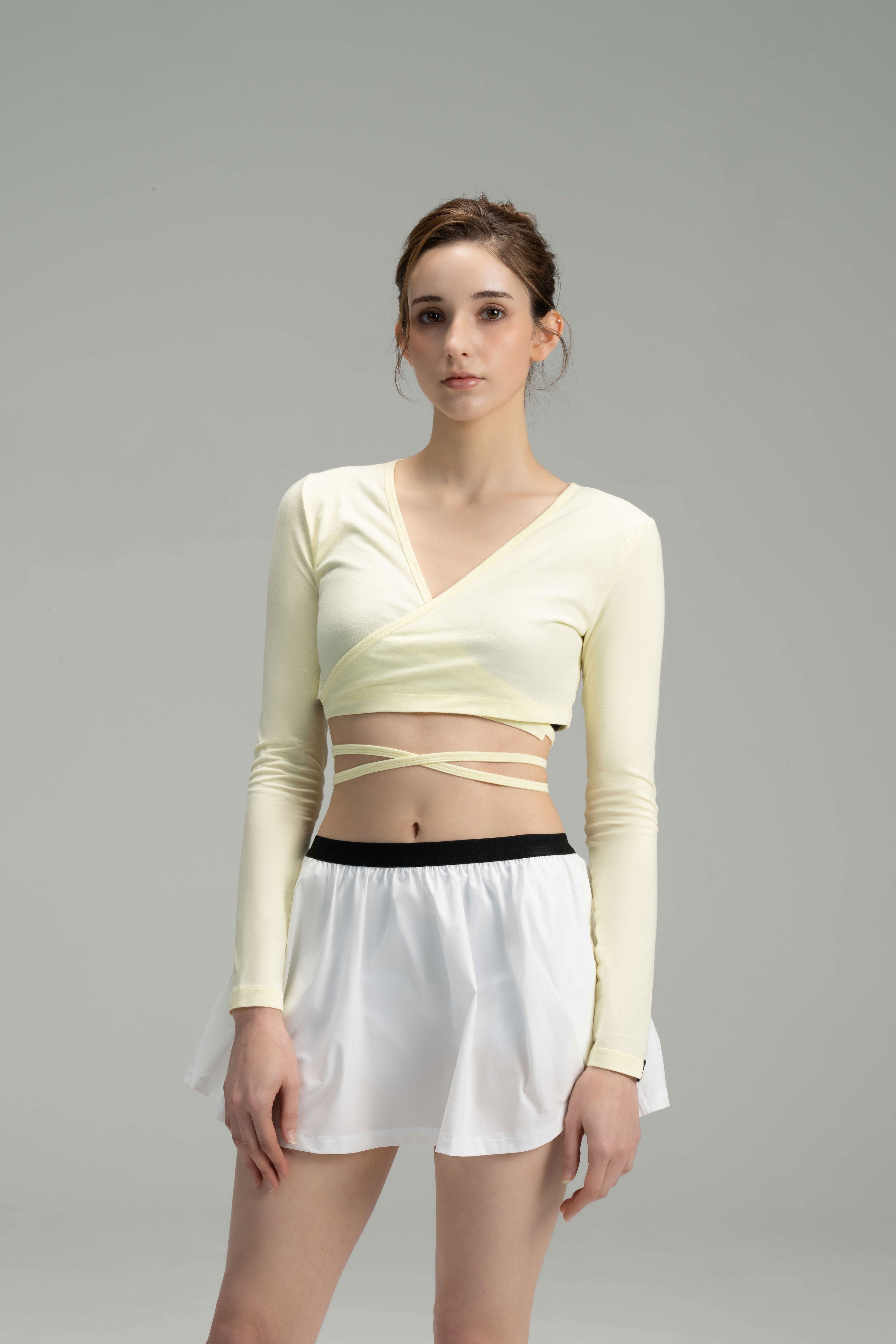 Ribbon Wrap Crop Cardigan